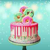 Donut Drip Cake Camp