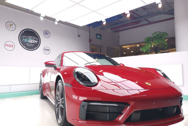 Porsche 911 protected with paint protection film by MintGroom