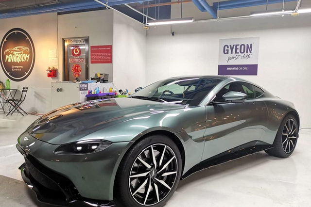 Aston Martin with paint protection film fitted at MintGroom