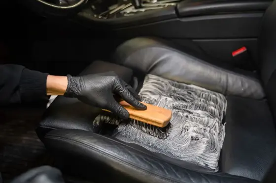 Deep interior detailing of a car cabin at MintGroom