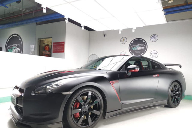 Nissan GT-R after paint protection film installation