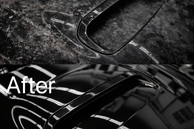 Before and after of paint correction and coating at MintGroom