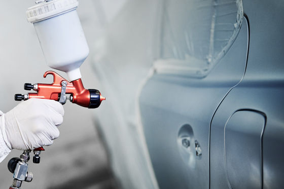 Car being prepared for spray painting at MintGroom