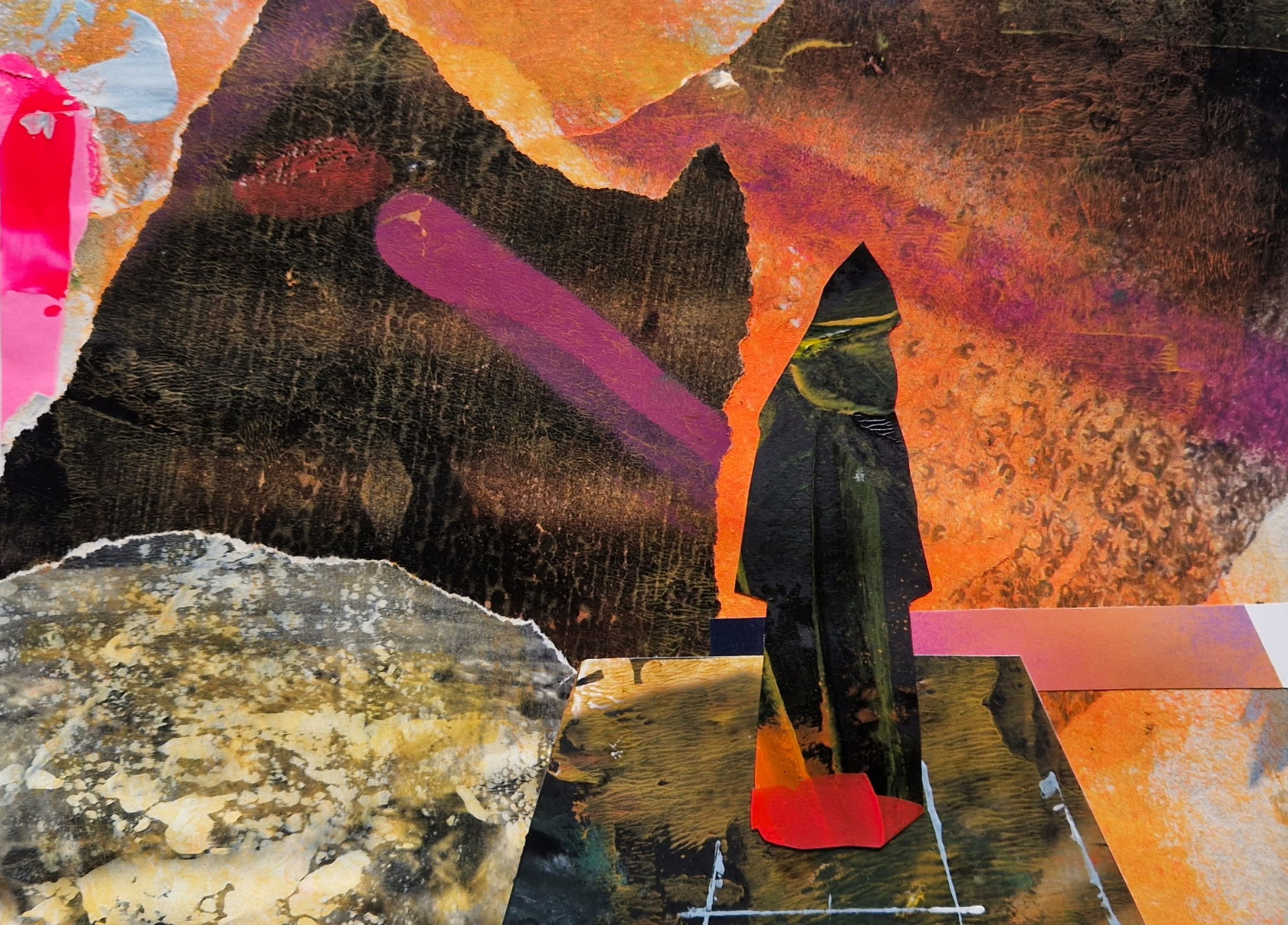 "Above Anguish 2" 40.5 x 28cm mixed-media