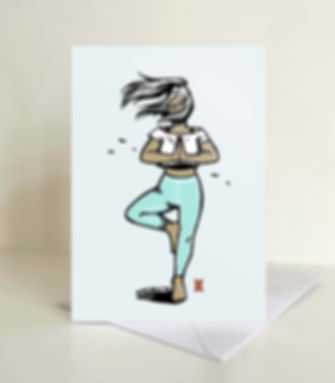 Greeting Card "Windy Welly Yogi"