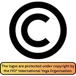 The logos are protected under copyright by the IYO® International Yoga Organisation_