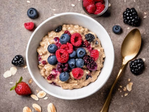 RECIPE: Oatmeal with Almond Butter and Berries