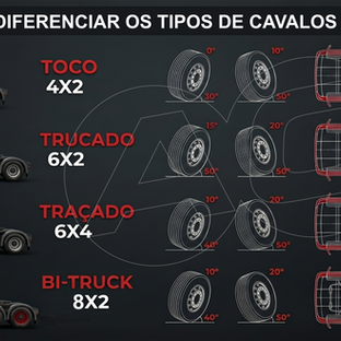 Tipos de cavalos mecânicos: entenda as diferenças e a importância para o transporte de cargas