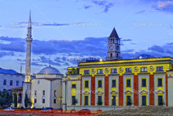depositphotos_19023311-Ethem-Bey-Mosque-Clock-tower-and-Parlament-building-at-night-Tirana-Albania