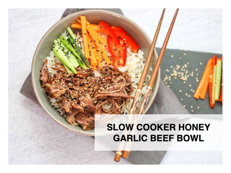 Slow Cooker Honey Garlic Beef Bowl