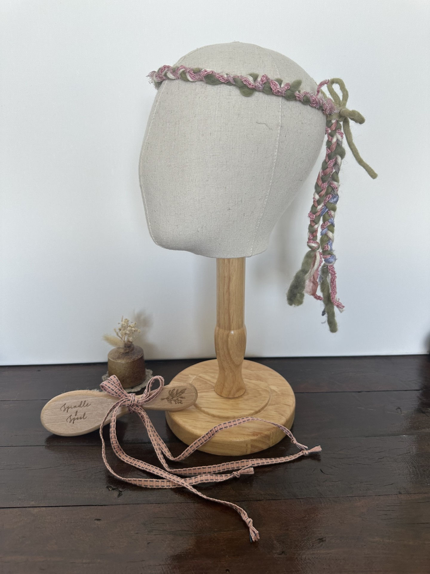 Plaited Headband & Handwoven Ribbon Combo