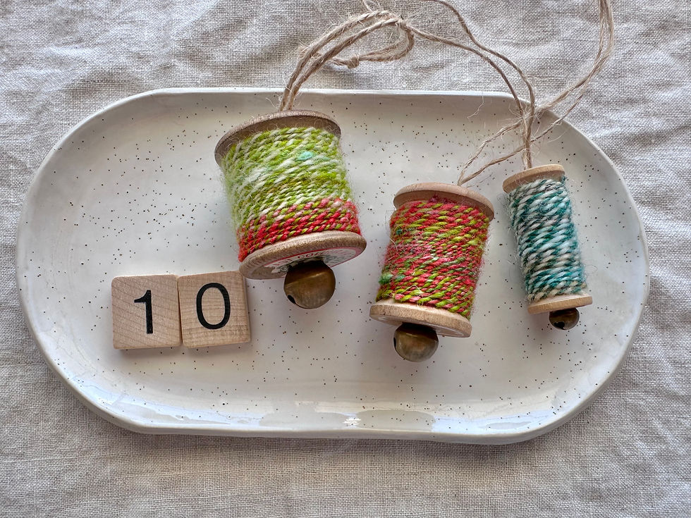 Thumbnail: Handspun Vintage Cotton Reel Decorations