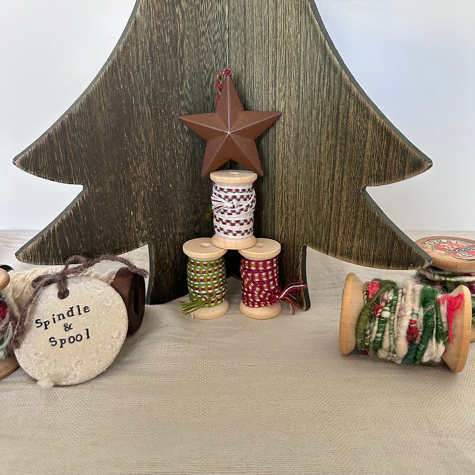 Thumbnail: Handwoven Linen Christmas Ribbons