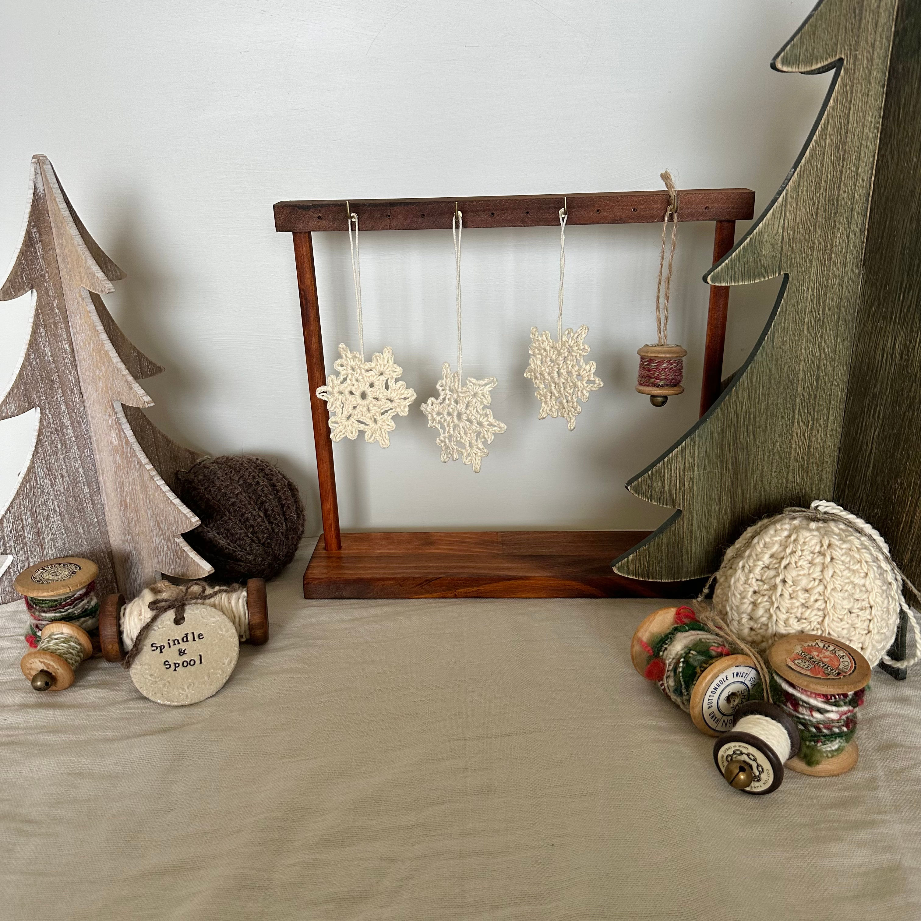 Set of 3 Crocheted Snowflakes