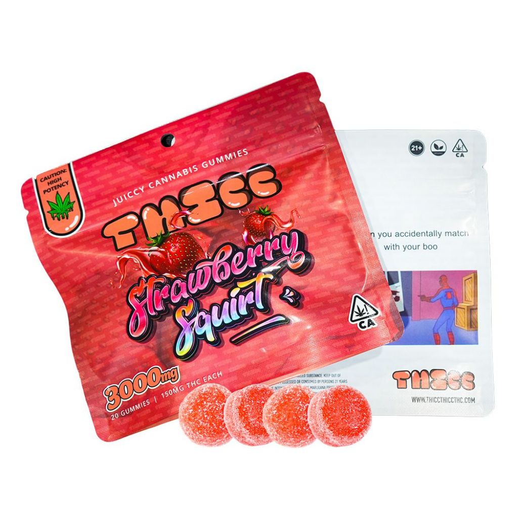 3000mg Thicc Gummies Strawberry Squirt 🍓
