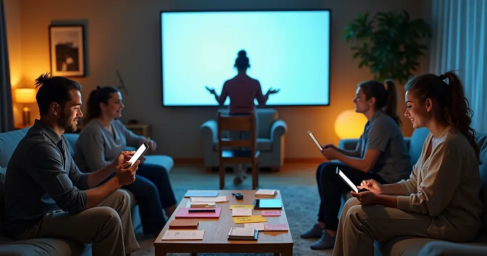 Grupo diverso praticando roleplay em diferentes idiomas em uma sessão online