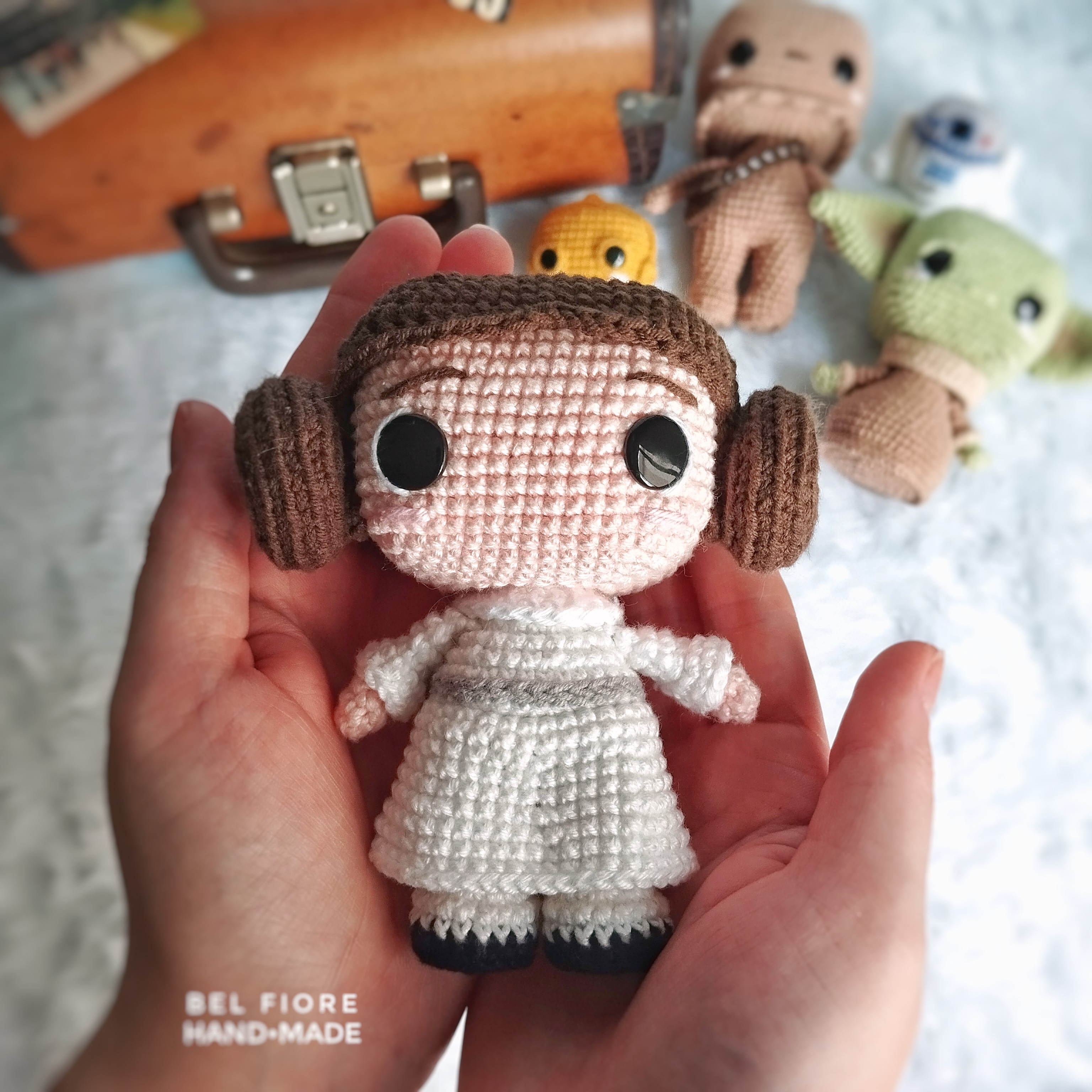 Princesa Leia amigurumi funko