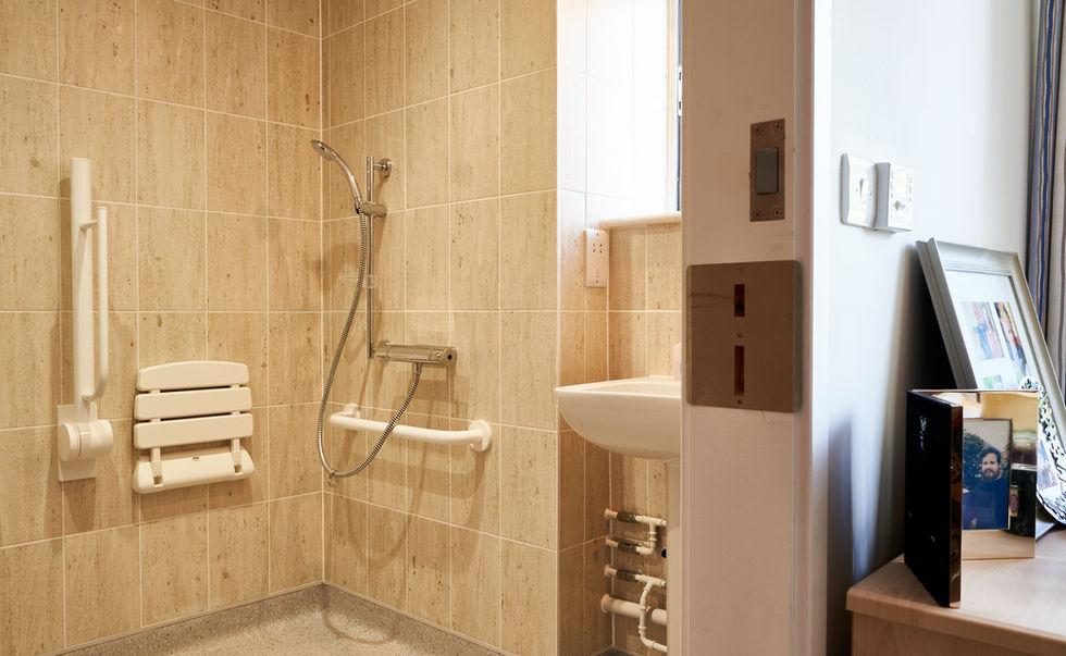 Ensuite bathroom at Silverways Nursing Home