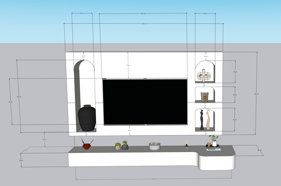 cotations pour réalisation meuble TV sur mesure