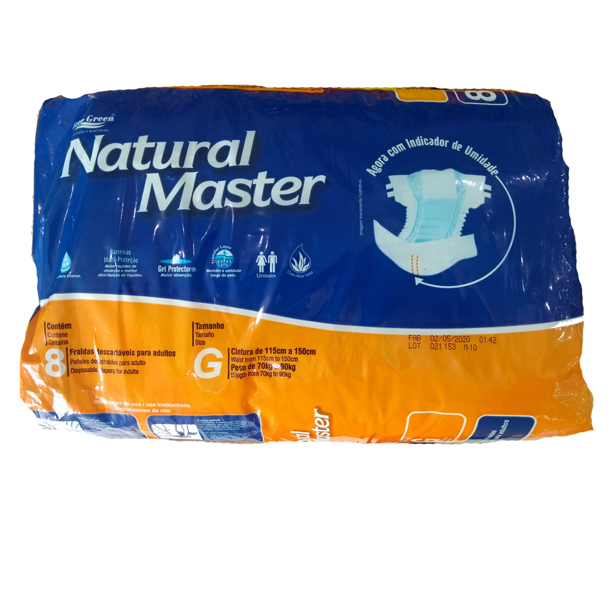 Fralda Geriatrica Natural Master TEM G 8UN