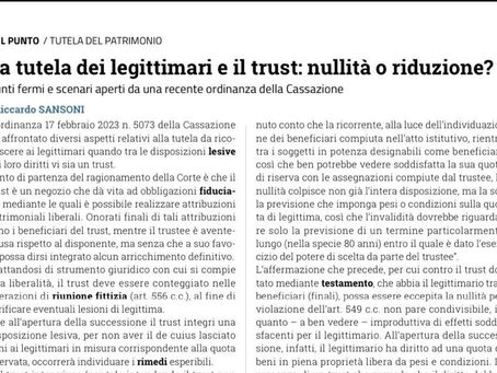 Trust e tutela dei legittimari: quale rimedio?