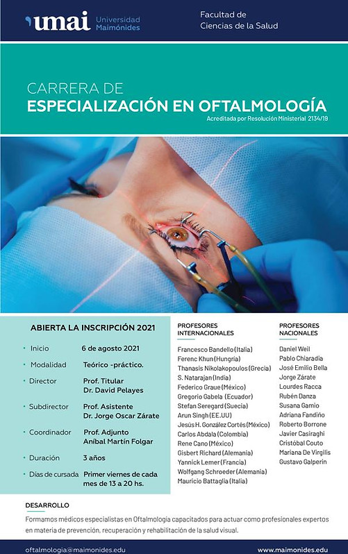 CARRERA DE ESPECIALIZACION EN OFTALMOLOG