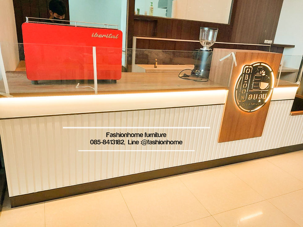 ภาพขนาดย่อ: เคาน์เตอร์กาแฟ เคาน์เตอร์ระแนงเซาะร่อง  เคาน์เตอร์คาเฟ่