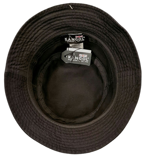 Kangol Washed Bucket Hat – Black | Classic Cap Company Ltd