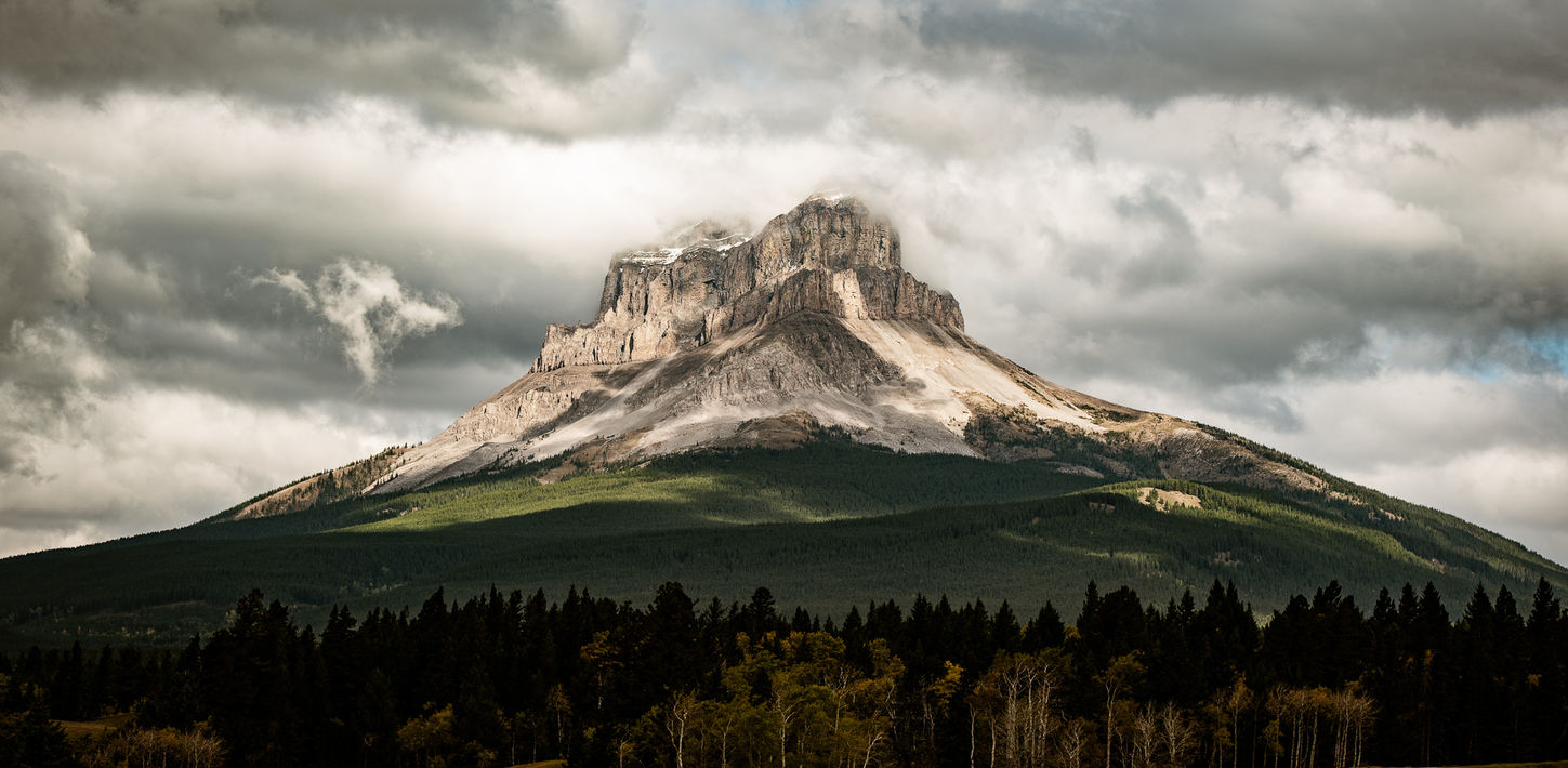 Crowsnest mountain landscape photograph in Alberta Canada