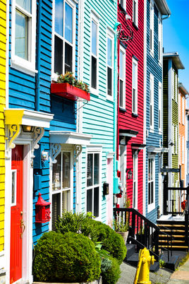colourful houses east coast architecture st. John's newfoundland