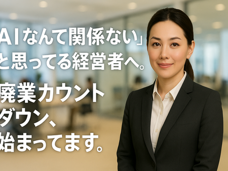 「AIなんて関係ない」と思ってる経営者へ!廃業カウントダウン、始まってます