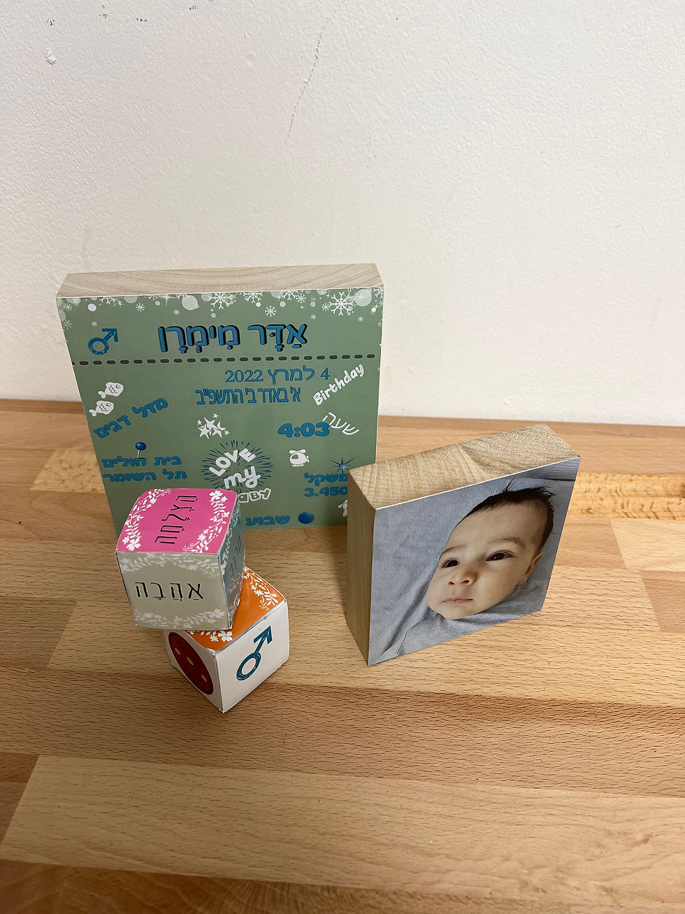 תעודת לידה-בלוק 15 על 20 ס"מ