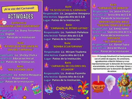 🎭✨ ¡VIVA EL CARNAVAL 2026 EN LA UNIDAD EDUCATIVA “DE LAS AMÉRICAS”! ✨🎭
