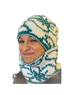 Flower-Double-knit-Headband-and-Cowl-White-and-Blue-1