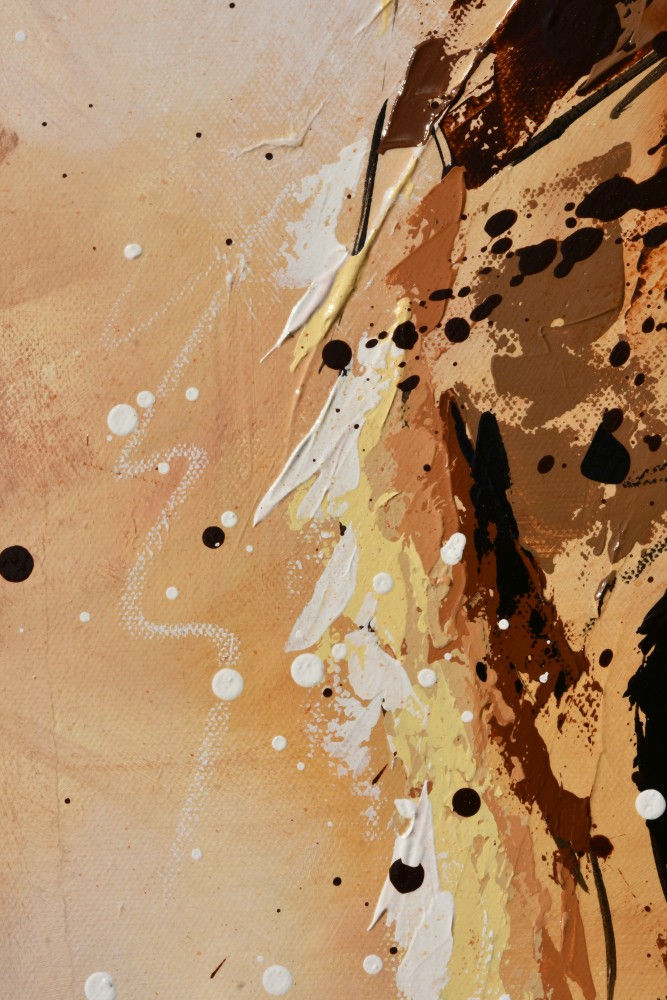 Miniature : Tableau d'un lynx, oeuvre d'art animalier, peinture de l'artiste peintre animalier Jessica Sansiquet. Art contemporain engagé