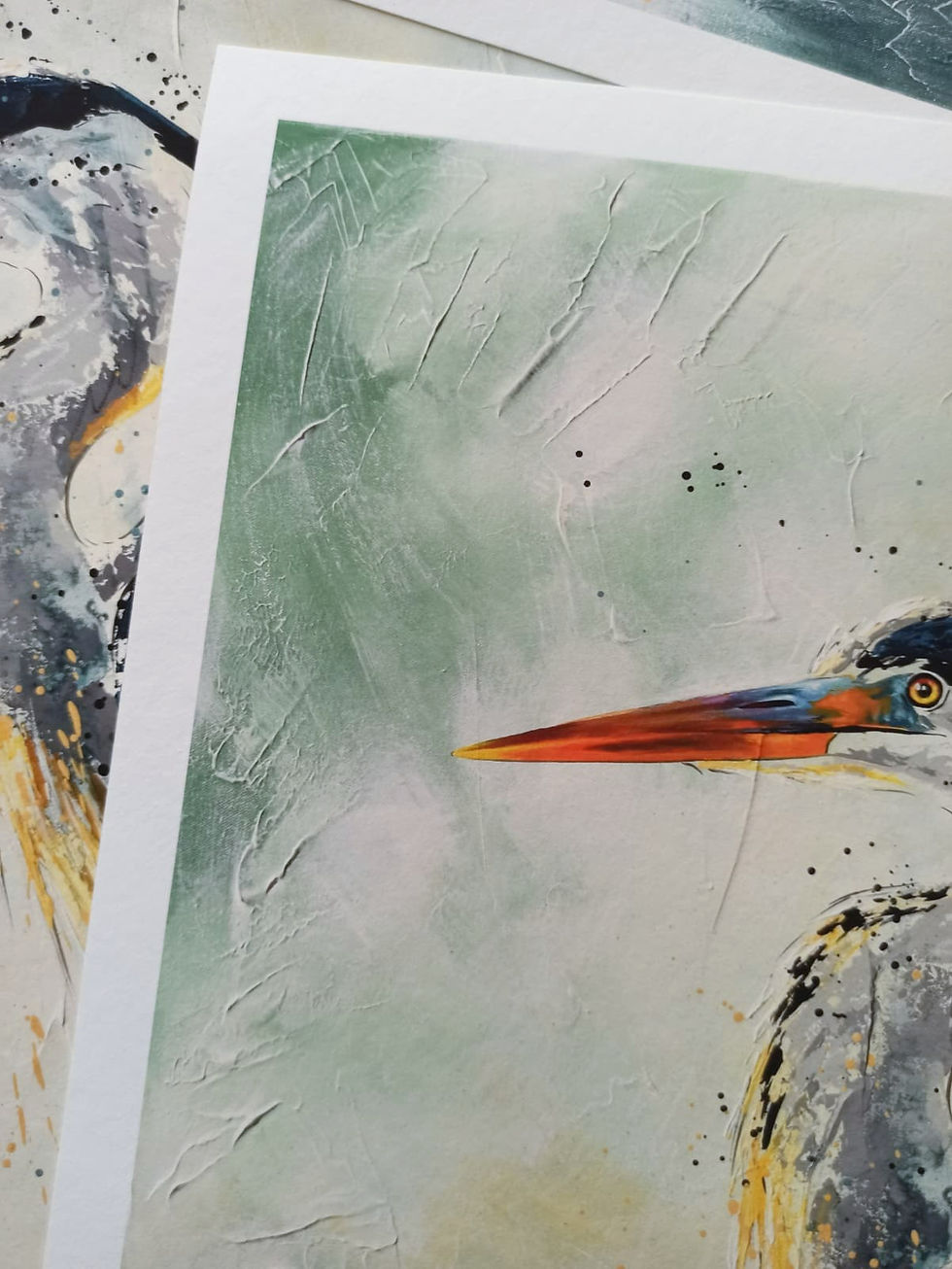 Miniature : Tirage d'Art HÉRON "Brume cendrée"