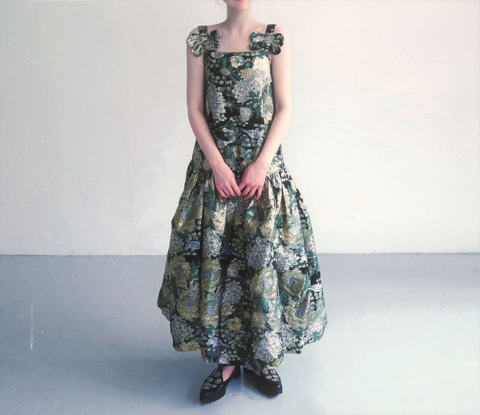 Miniature : Gilded Herbarium Ottoline Black Dress Black