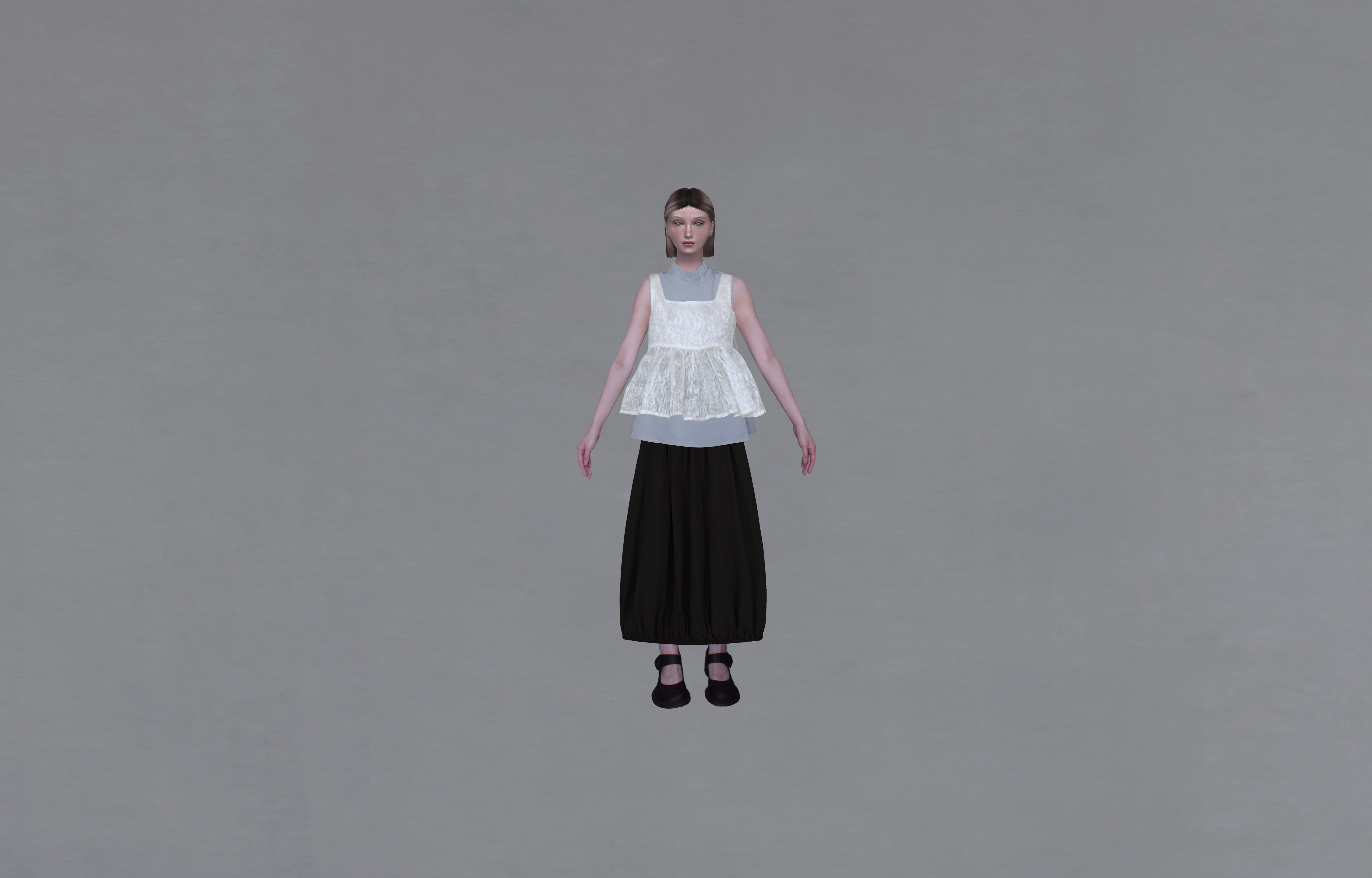 Jade Black Puffy Skirt