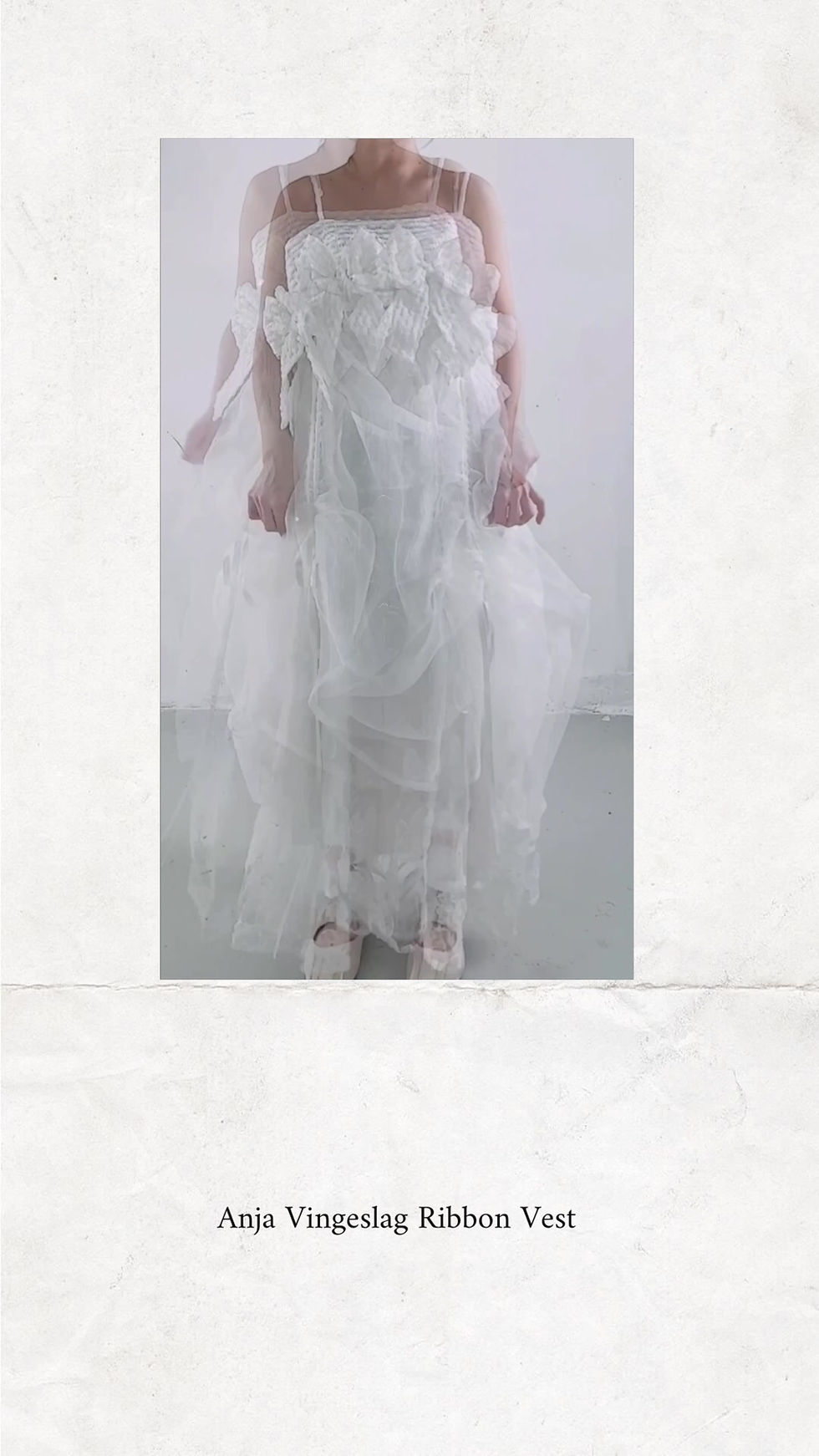 サムネイル： White Anja Vingeslag Ribbon Vest