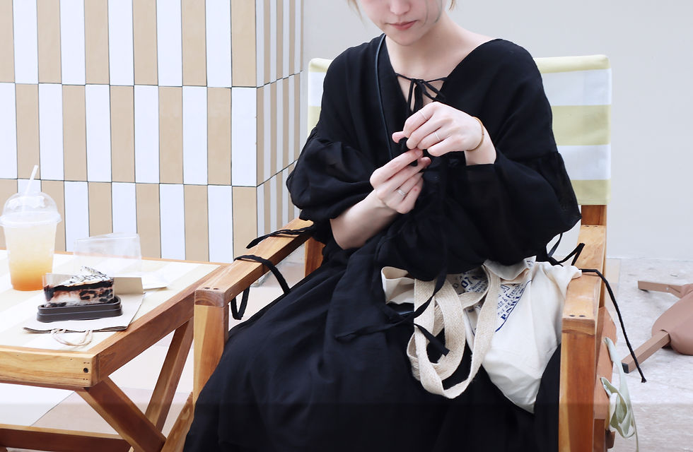 サムネイル： Black Aurélie Dress