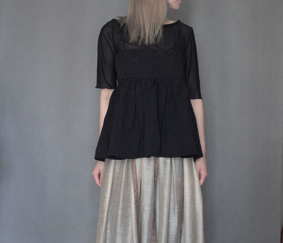 Thumbnail: Nótt Black Peplum Ves