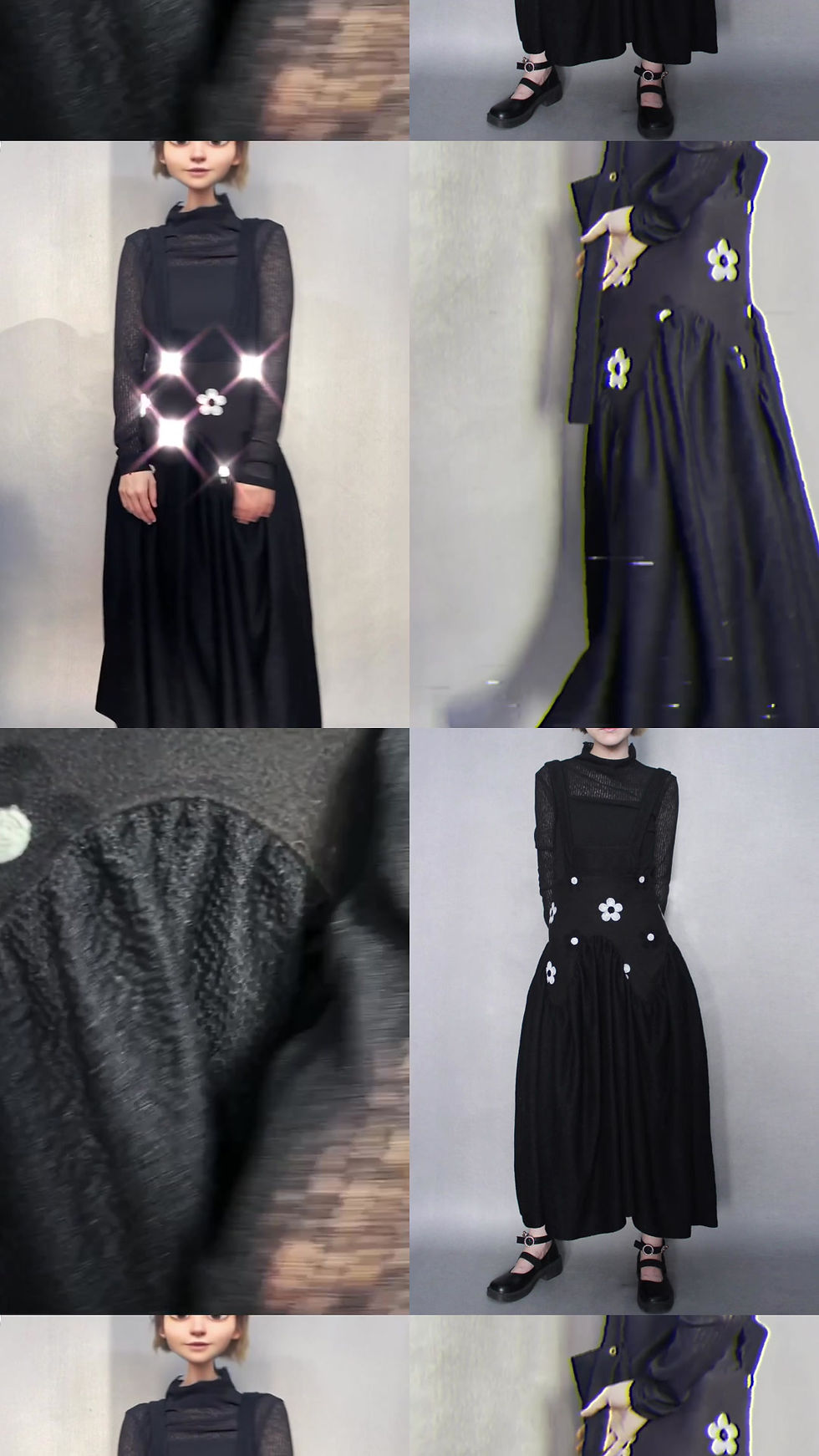 サムネイル： Flore Black Brace Dress