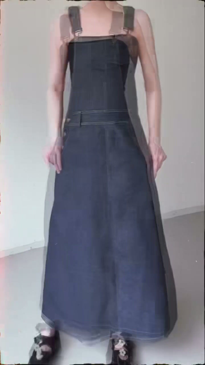 サムネイル： Northfield After Rain Denim Apron Dress