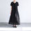 サムネイル： Black Short Sleeve Ribbon Coat