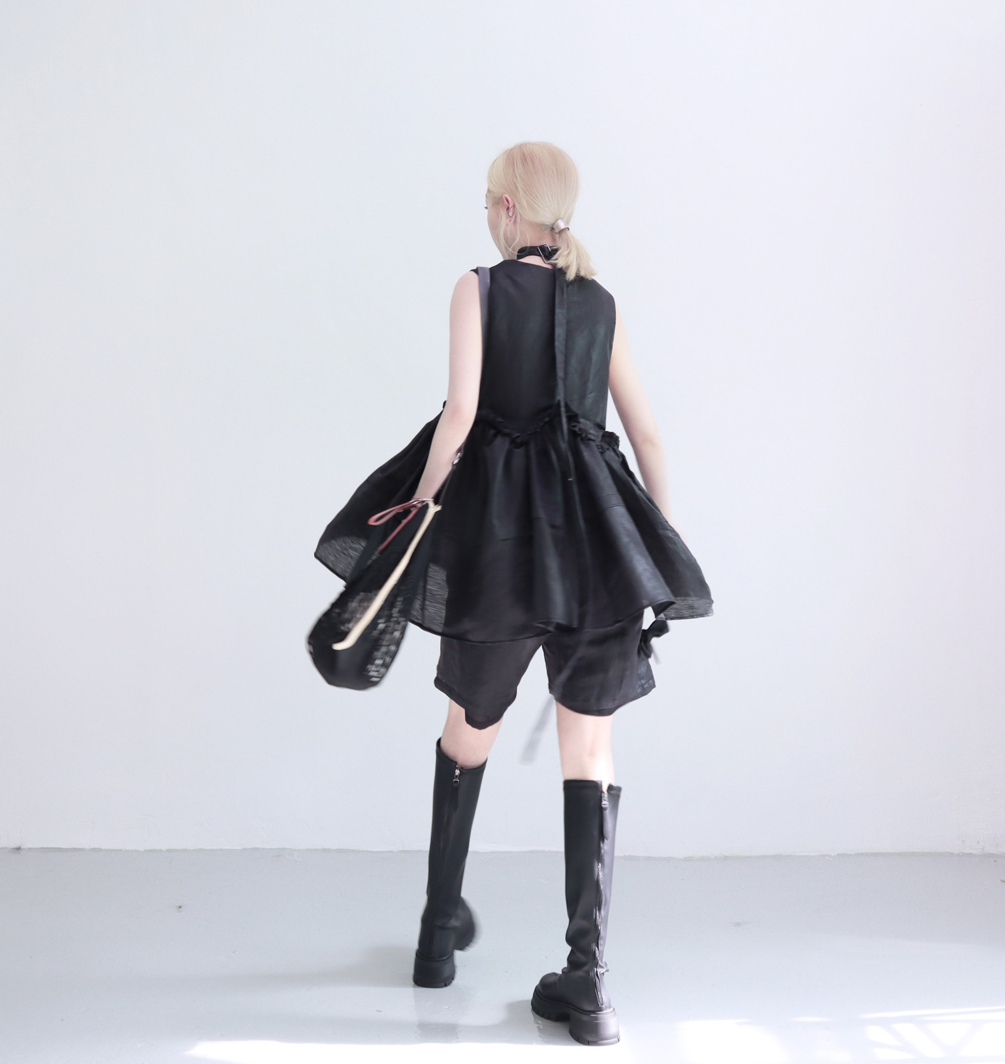 Ink Black Isalune Flutterglass Shorts