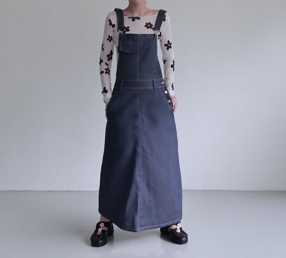 サムネイル： Northfield After Rain Denim Apron Dress