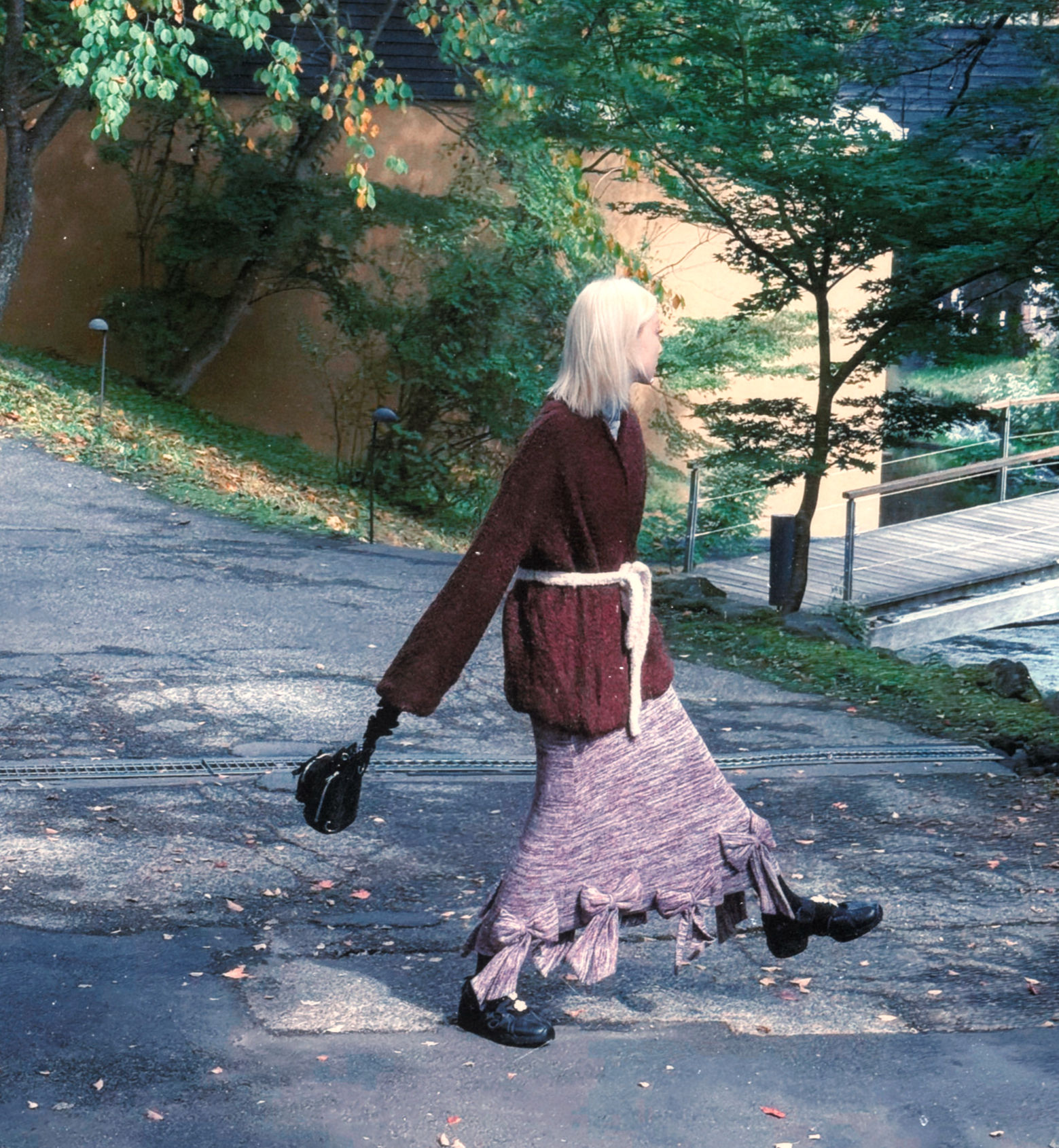 Mulled Drift Red Ephemera Bow Skirt