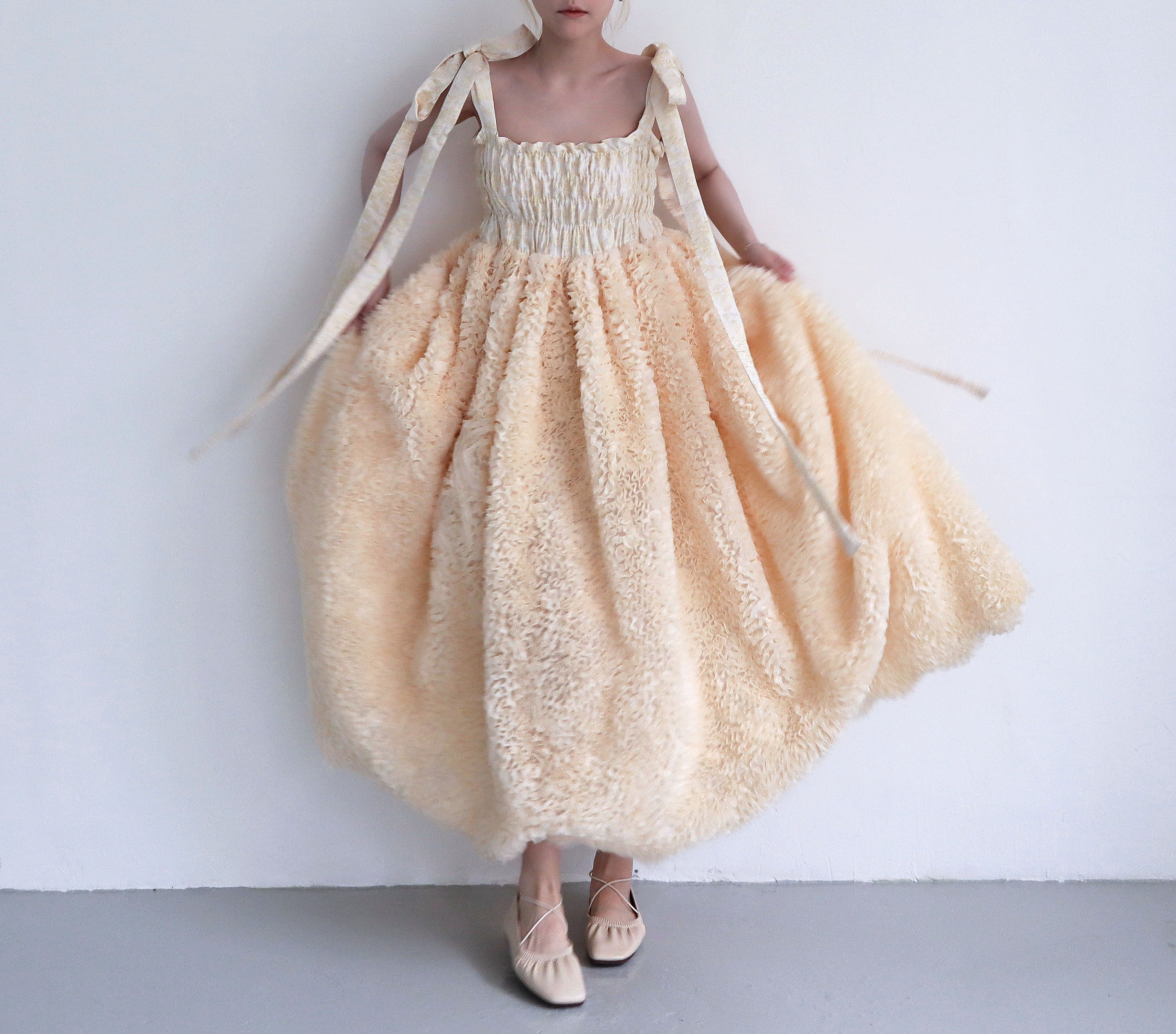 Champagne Falling Cloud Orchard Bloom Dress
