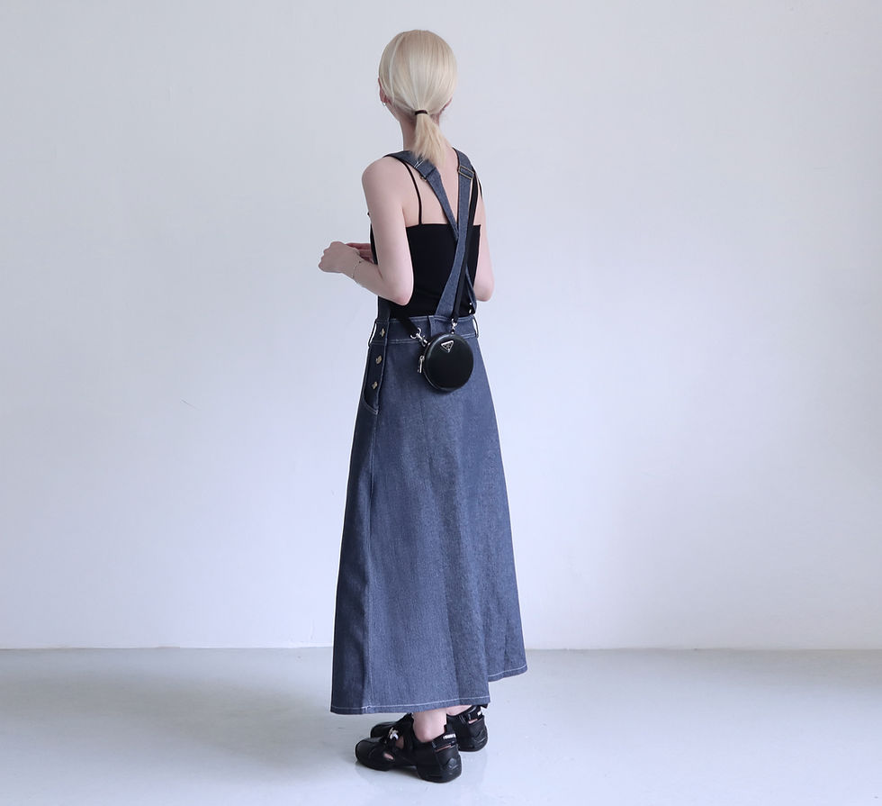 サムネイル： Northfield After Rain Denim Apron Dress