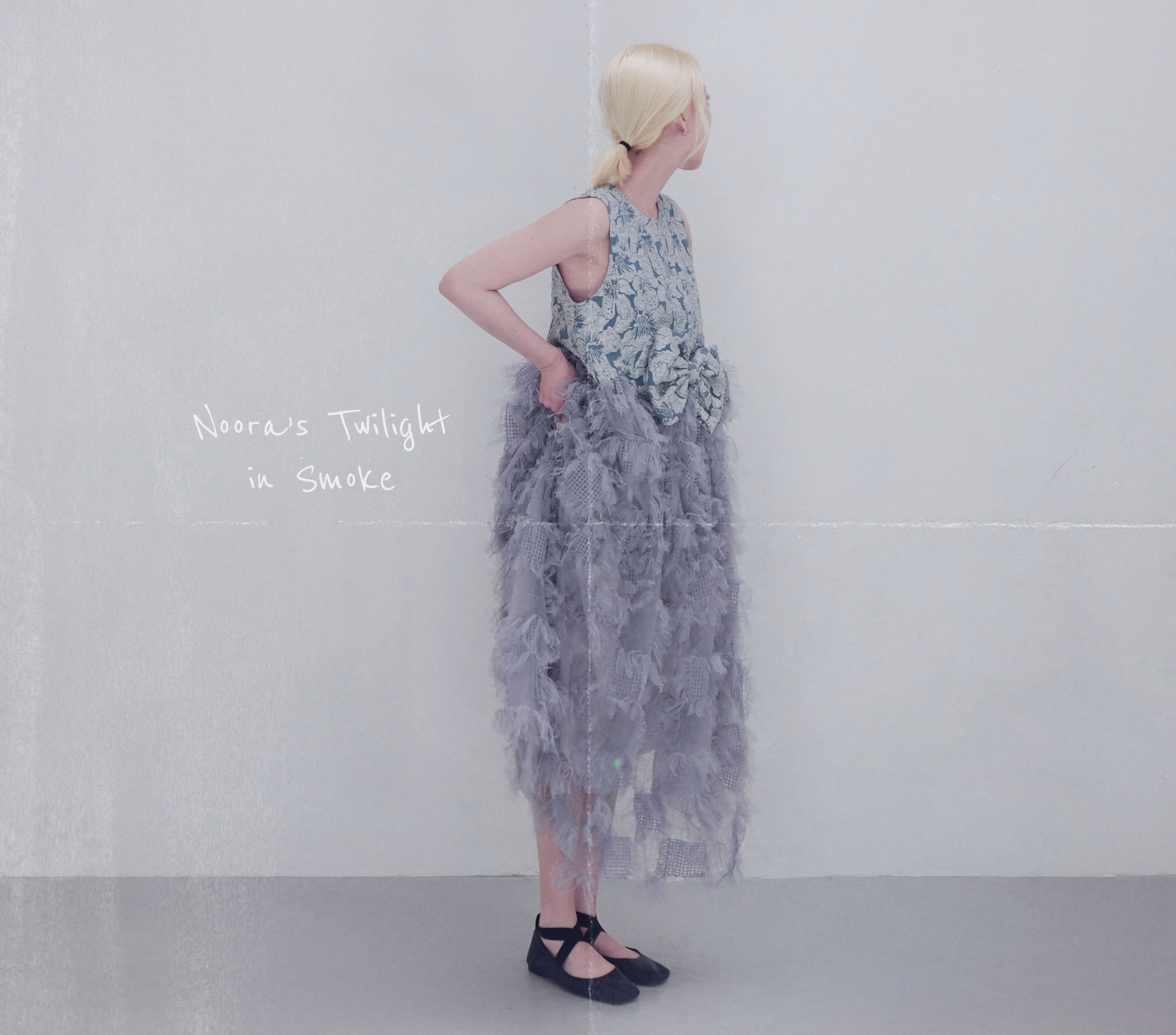 Set 1/Noora’s Twilight in Smoke/Blue Garden Iris Sheer Top/Tranquil Blue Dress